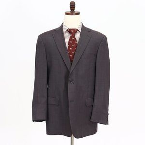 Hart Schaffner Marx 44R Gray Solid 2-Button Sport Coat Blazer Jacket P425